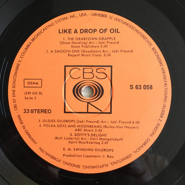 EM Swingin Oil Drops : Like A Drop Of Oil (LP, Album)