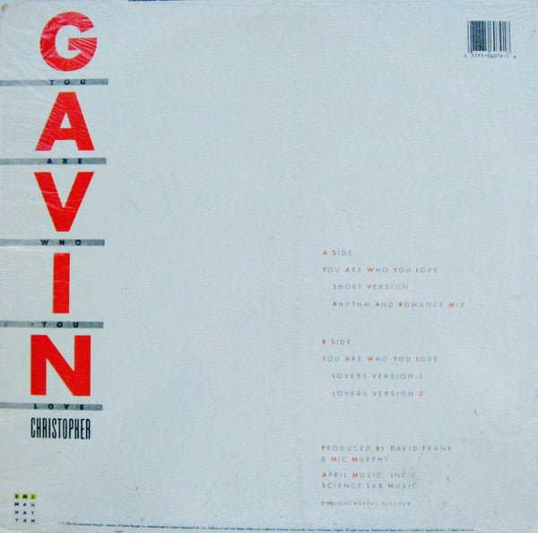 Gavin Christopher : You Are Who You Love (12")