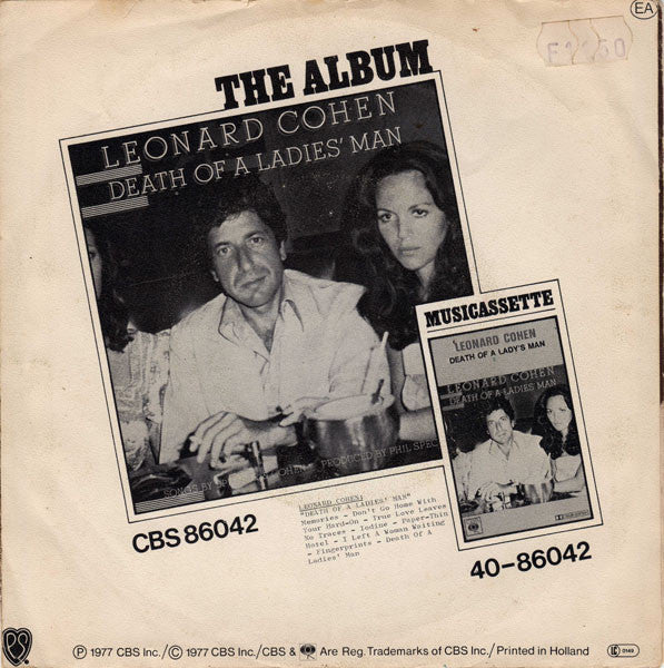 Leonard Cohen : Memories / Don't Go Home With Your Hard-On (7", Single)