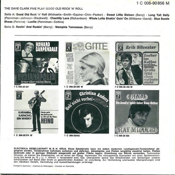 The Dave Clark Five : The Dave Clark Five Play Good Old Rock 'N' Roll (7", Single)