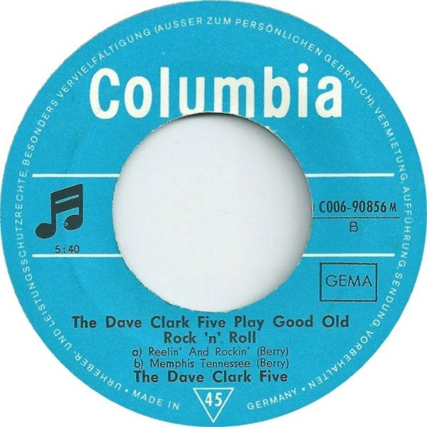 The Dave Clark Five : The Dave Clark Five Play Good Old Rock 'N' Roll (7", Single)