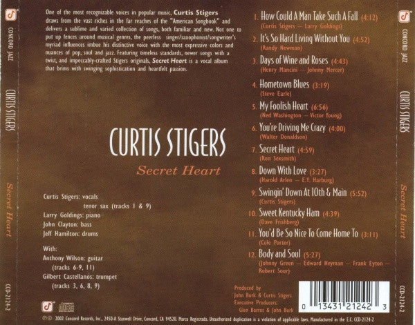 Curtis Stigers : Secret Heart (CD, Album)