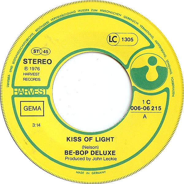 Be Bop Deluxe / Funky Phaser And His Unearthly Merchandise : Kiss Of Light / Shine (7", Single)