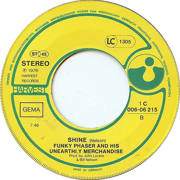 Be Bop Deluxe / Funky Phaser And His Unearthly Merchandise : Kiss Of Light / Shine (7", Single)