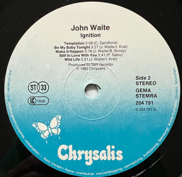 John Waite : Ignition (LP, Album)