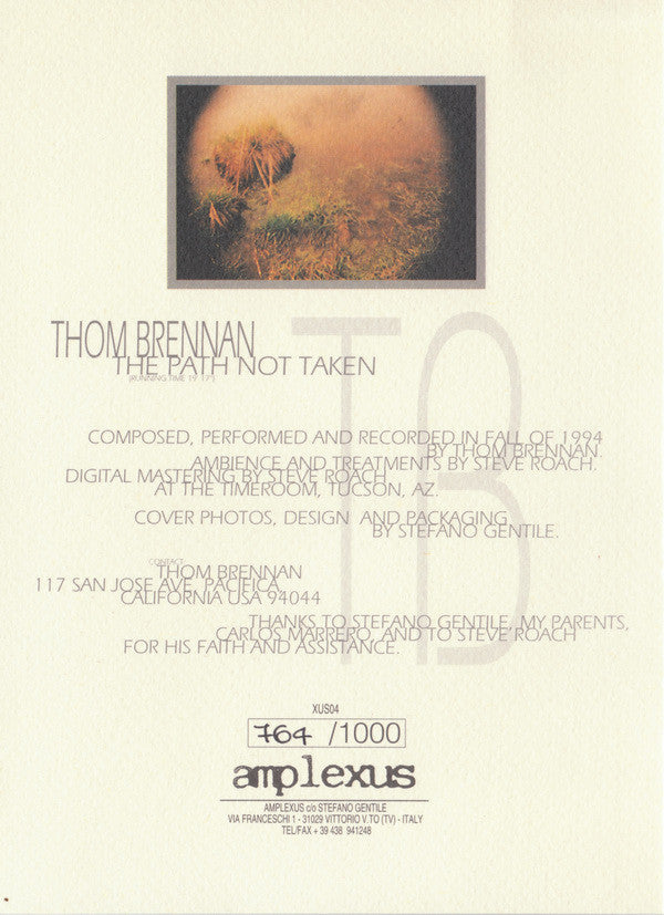 Thom Brennan : The Path Not Taken (CD, Mini, Ltd, Num)