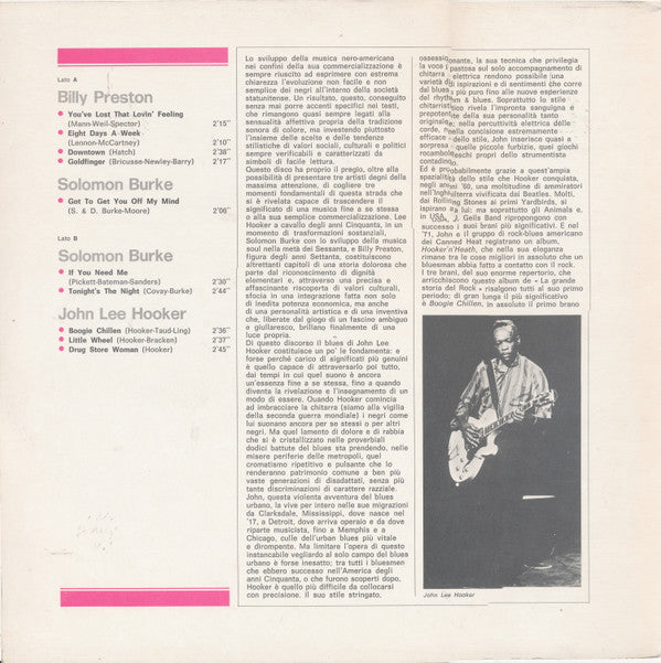 Various : Billy Preston / Solomon Burke / John Lee Hooker (LP, Comp)
