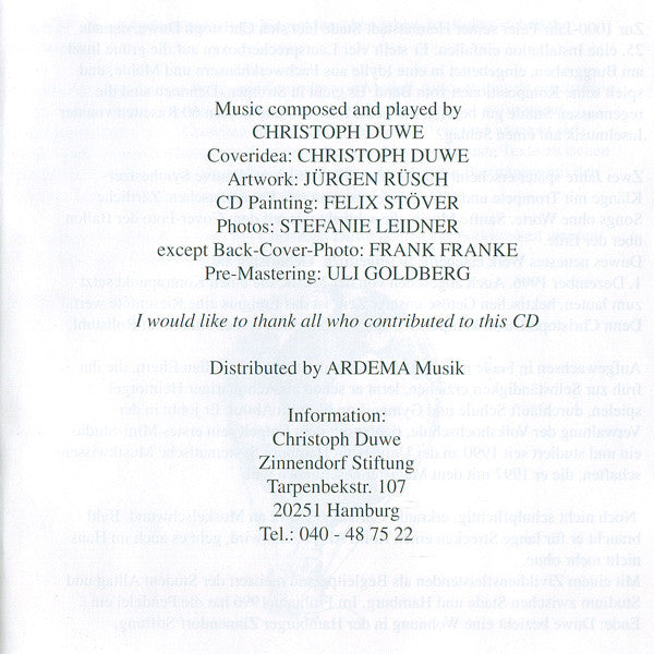 Christoph Duwe : Inselmusik (CD, Album)