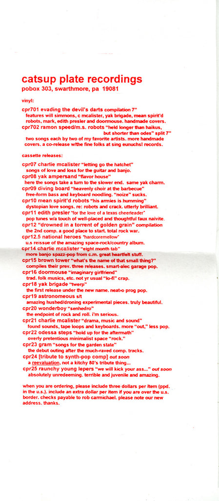 Ramon Speed / Mean Spirit'd Robots : Held Longer Than Haikus But Shorter Than Odes (7", Ltd)