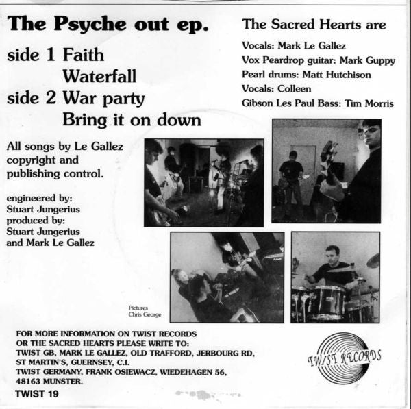 The Sacred Hearts : The Psyche Out E.P. (7", EP, Red)