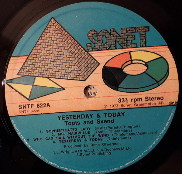 Toots Thielemans & Svend Asmussen : Toots & Svend (Yesterday & Today) (LP, Album, RE)