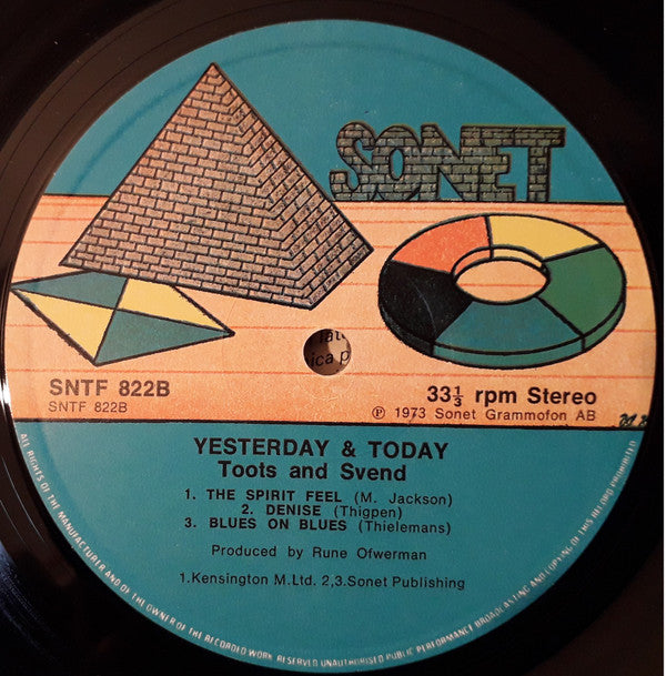 Toots Thielemans & Svend Asmussen : Toots & Svend (Yesterday & Today) (LP, Album, RE)