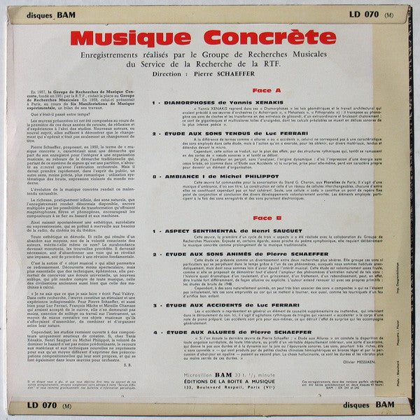 Various : Musique Concrète (LP, Mono)