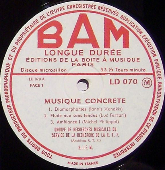 Various : Musique Concrète (LP, Mono)