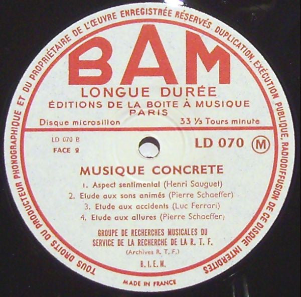 Various : Musique Concrète (LP, Mono)