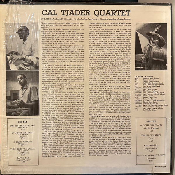 Cal Tjader Quartet : Cal Tjader Quartet (LP, Album, RE)