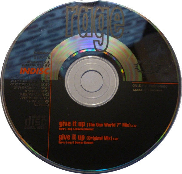 Rage : Give It Up (CD, Single, Car)