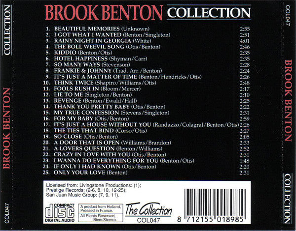 Brook Benton : Collection (CD, Comp)