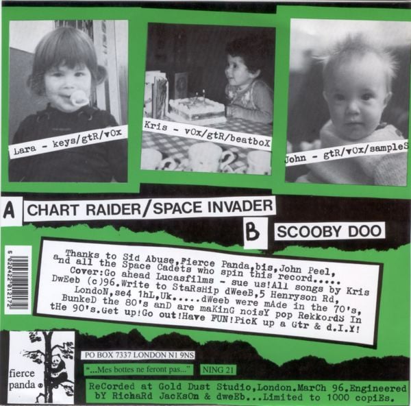 Dweeb : Chart Raider / Space Invader 45 (7", Single, Gre)