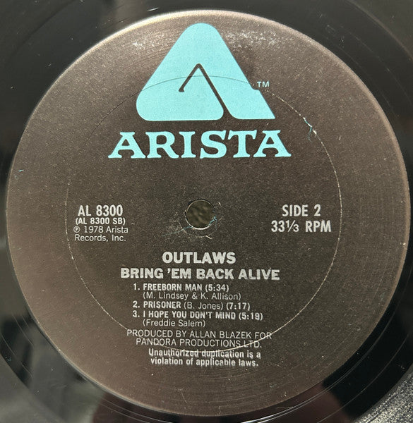 Outlaws : Bring It Back Alive (2xLP, Album, Ter)