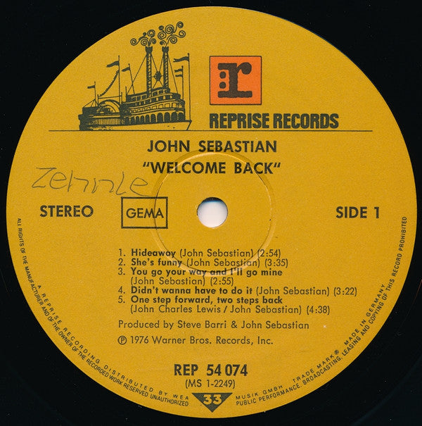 John Sebastian : Welcome Back (LP, Album)
