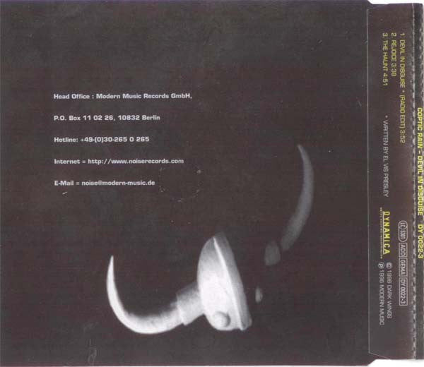 Coptic Rain : Devil In Disguise (CD, Single, Promo)