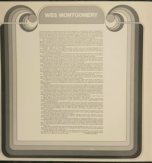 Wes Montgomery : Greatest Hits (LP, Comp, RE, Gat)