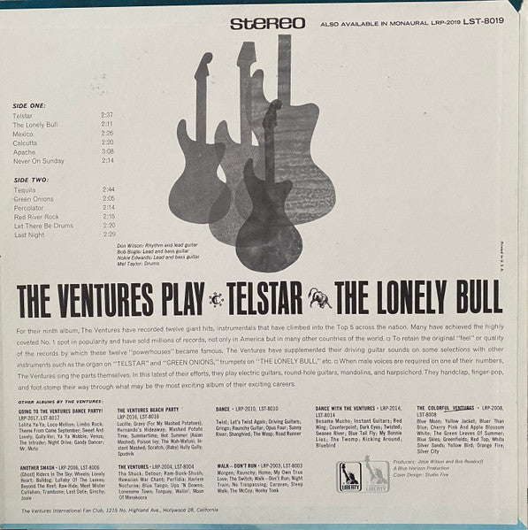 The Ventures : Play Telstar - The Lonely Bull And Others (LP, Album, RE)