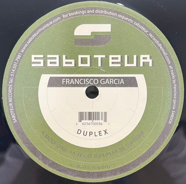 Francisco Garcia : Duplex (12")