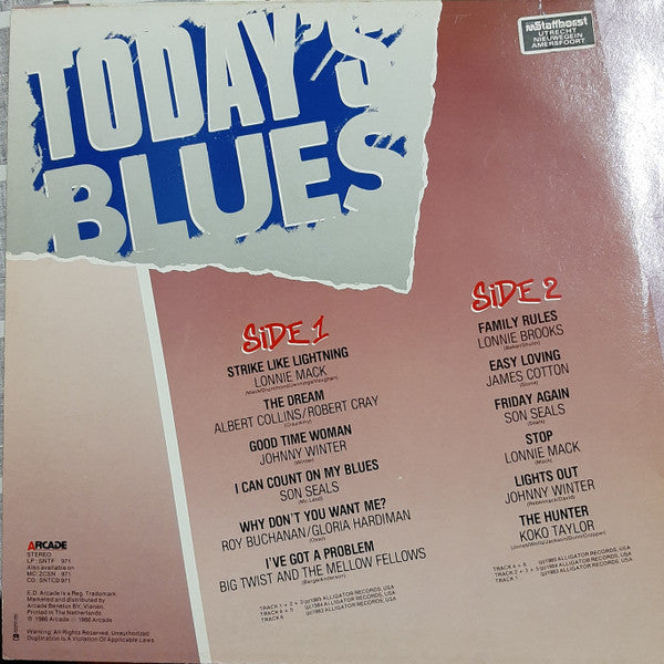 Various : Today's Blues - Volume 2 (LP, Comp)