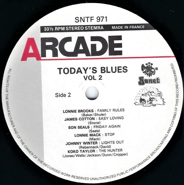 Various : Today's Blues - Volume 2 (LP, Comp)