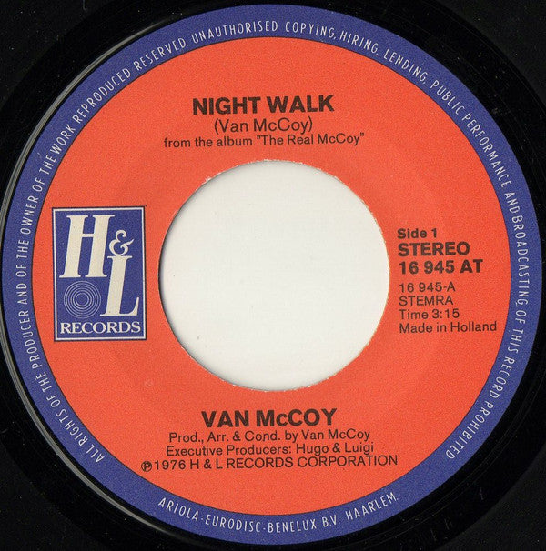 Van McCoy : Night Walk (7", Single)