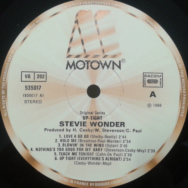 Stevie Wonder : Up-Tight (LP, Album, RE)