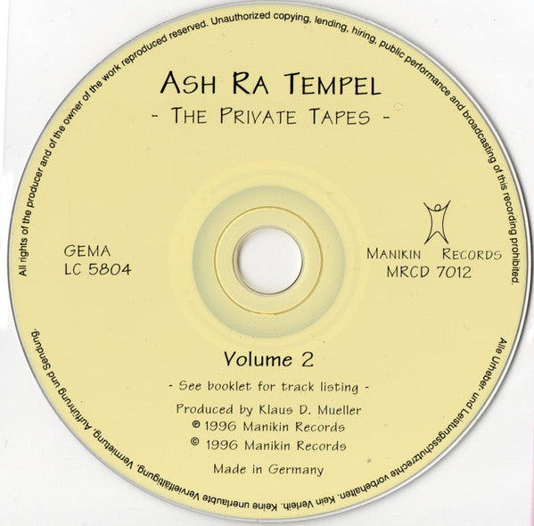 Manuel Göttsching - Ash Ra Tempel : The Private Tapes Vol. 2 (CD, Ltd)