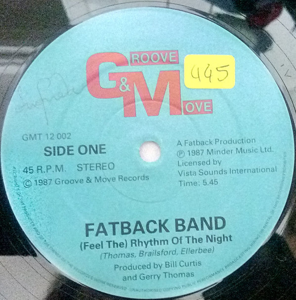 The Fatback Band : (Feel The) Rhythm Of The Night (12")