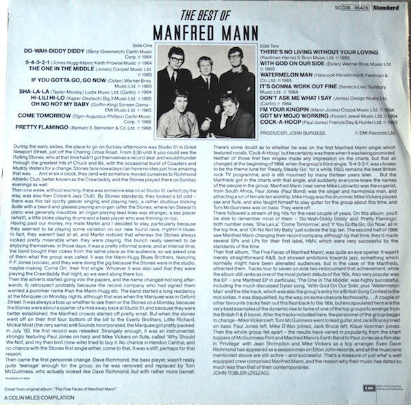 Manfred Mann : The Best Of Manfred Mann (LP, Comp)