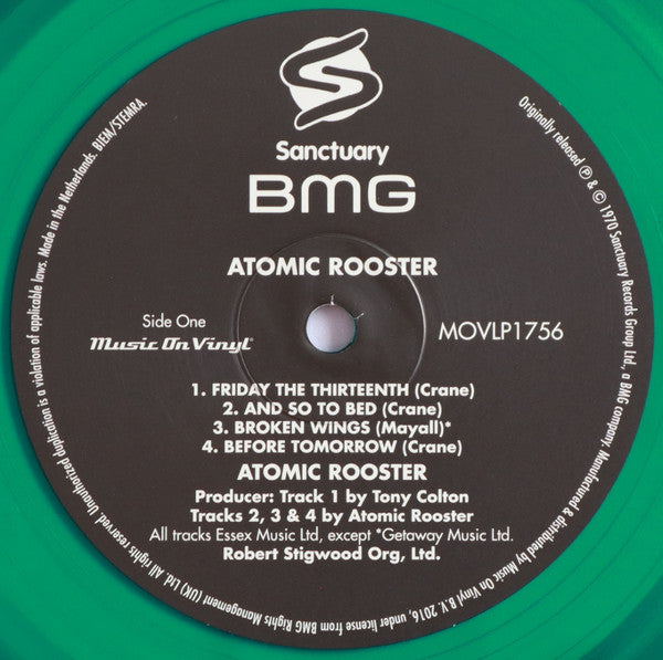 Atomic Rooster : Atomic Rooster (LP, Album, Ltd, Num, RE,  Tr)