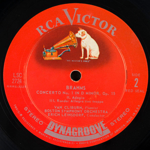 Johannes Brahms / Van Cliburn, Boston Symphony Orchestra, Erich Leinsdorf : Concerto No. 1 (LP, Roc)