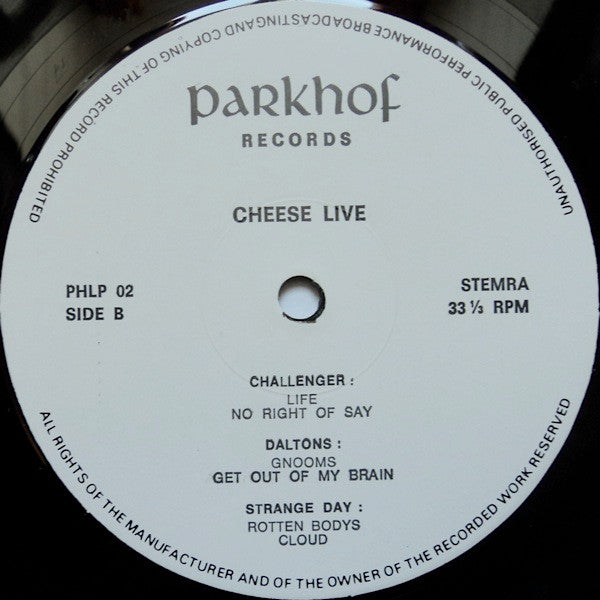 Various : Cheese Live (LP, Comp)