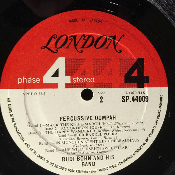 Rudi Bohn Und Sein Orchester : Percussive Oompah (LP, Album)