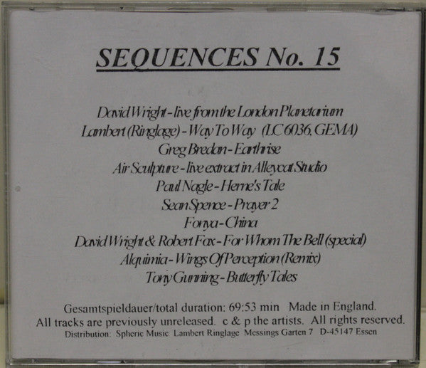 Various : Sequences No. 15 (CD, Comp)