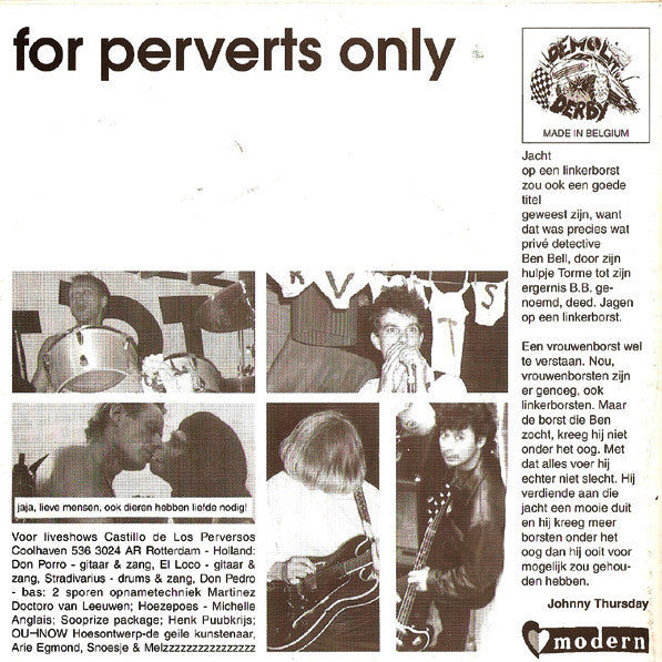 The Perverts : For Perverts Only... (7")