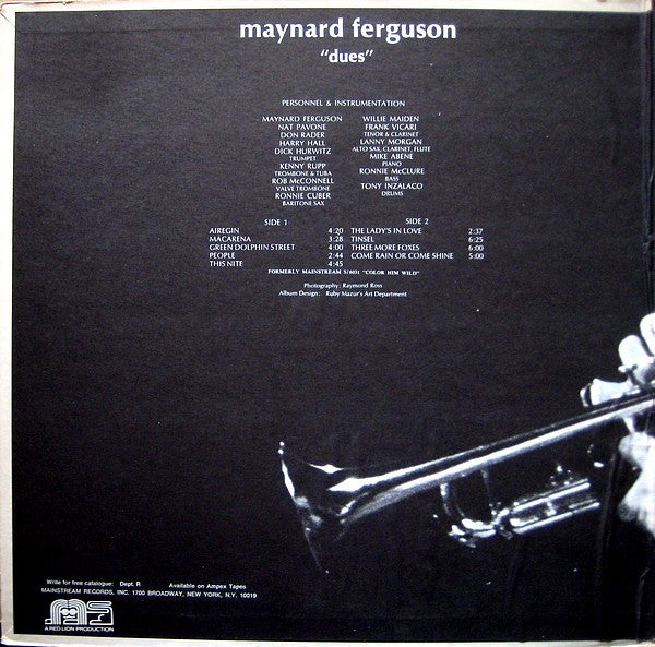 Maynard Ferguson : Dues (LP, Album, RE)