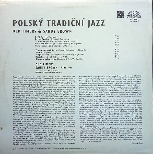 Old Timers & Sandy Brown (3) : Polský Tradiční Jazz (LP, Club)