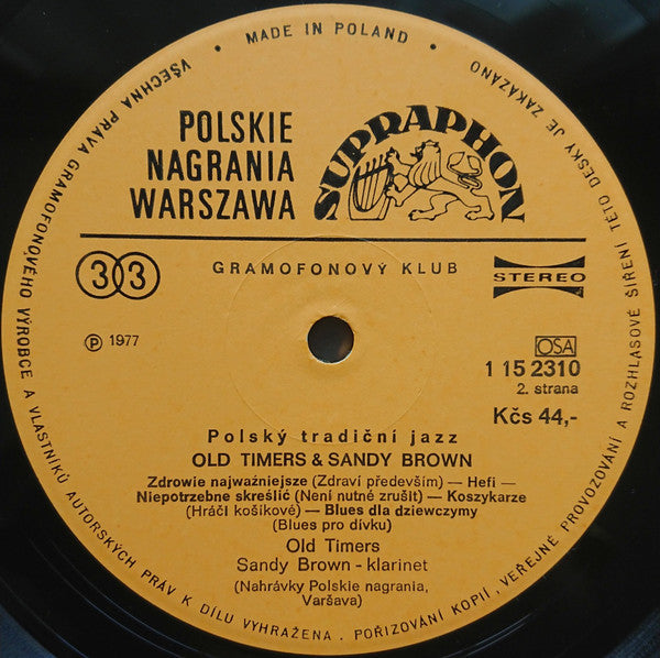 Old Timers & Sandy Brown (3) : Polský Tradiční Jazz (LP, Club)