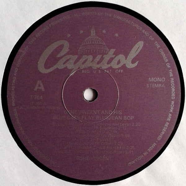 Gene Vincent And His Blue Caps* : Bluejean Bop (LP, Album, Mono, RE)