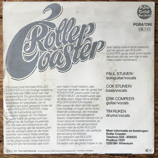 Roller Coaster (4) : You Should Forget That Girl (7")