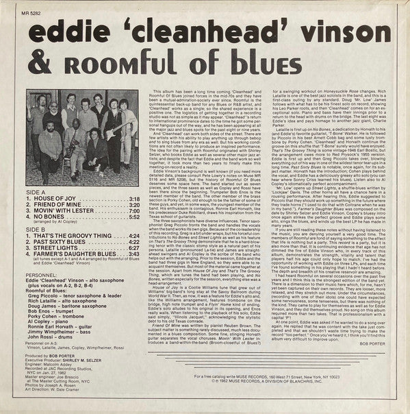 Eddie "Cleanhead" Vinson / Roomful Of Blues : Eddie 'Cleanhead' Vinson & Roomful Of Blues (LP, Album)