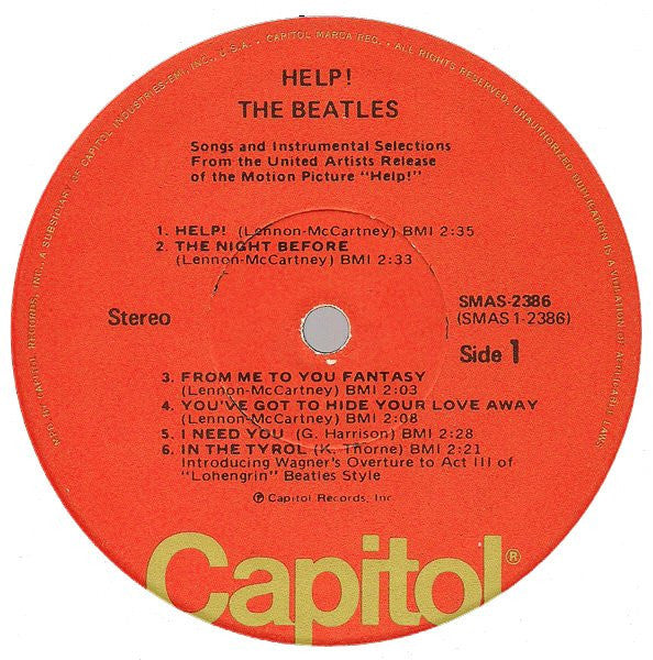 The Beatles : Help! (Original Motion Picture Soundtrack) (LP, Album, RE, Ora)