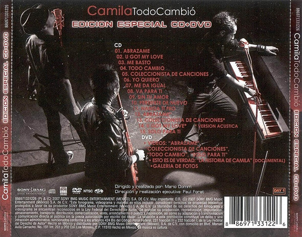 Camila : Todo Cambió (CD, Album + DVD-V + S/Edition)